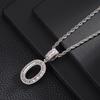 Hip Hop Letter Pendant Zircon Necklace Popular Instagram Personalized Accessory Niche Design Men's and Women's Pendant Necklace