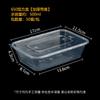 OLOEY 50-Pack Disposable 500ml Square Food Containers with Lids