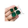 French Fashion Transparent Blue Square Ice Cube Texture Earrings, Earrings Contrasting Color Transparent Three-Dimensional Studs, High-End Earrings.