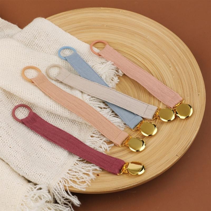 Ser of 5Pcs Pacifier Clip Chain for Baby Soft and Safe Infant Toddler Soother Holder Rope Prevent Loss and Contamination
