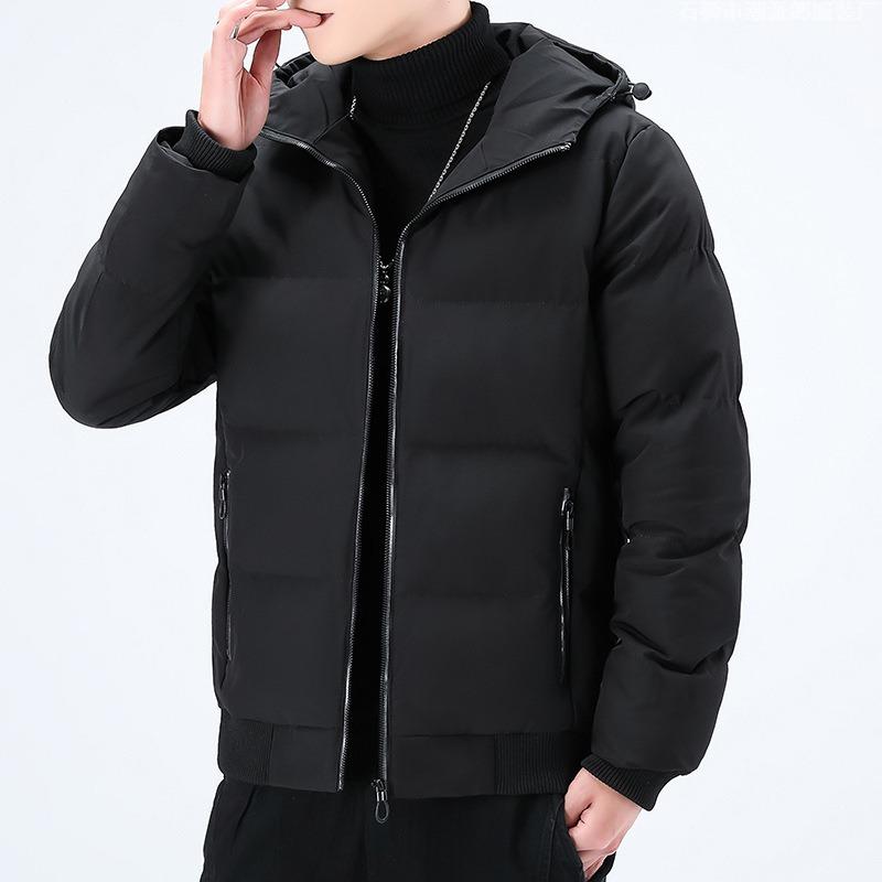 Winter New Trend Feather Rong Padded Jacket Men's Jacket Hooded Padded Jacket Thickened Large Size Men's Jacket