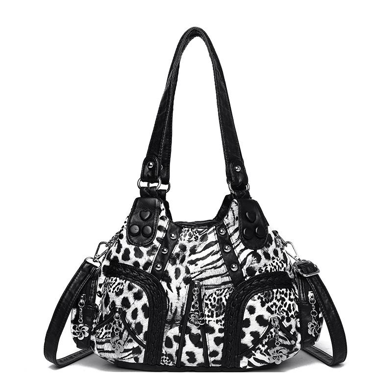 Borsa a Tracolla Portatile - Borsa a Spalla Trendy di Grande Capacità per Donna