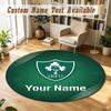 Round Rug Custom NameIreland Rugby Pattern Non Slip Carpet Home Floor Decor