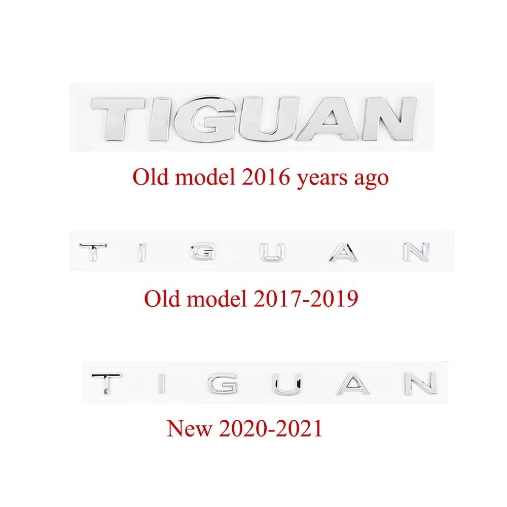1Pc 3D ABS Chrome Silver Black Car Sticker Rear Trunk Body Fender TIGUAN Letters Labeling Emblem Badge Logo