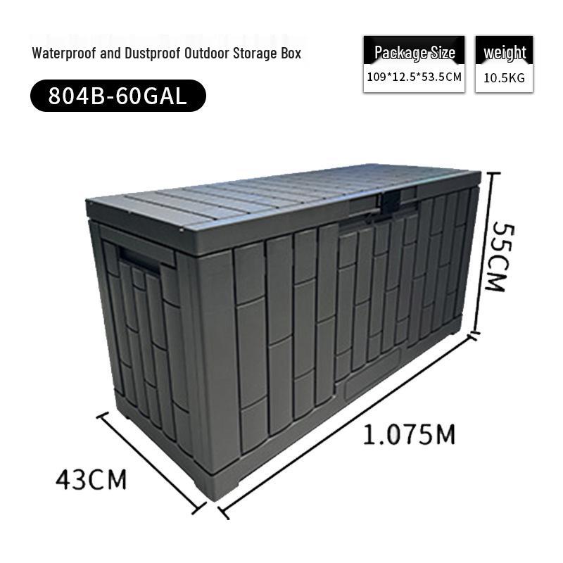 Large Outdoor Waterproof Storage Box with Sun Protection for Garden, Balcony, or Courtyard