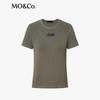 MO&Co. Women's Stretch Cotton Washed Rhinestone Short-Sleeve T-shirt