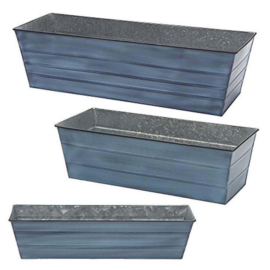 Large Window Box in Blue with Durable Material for Outdoor Use