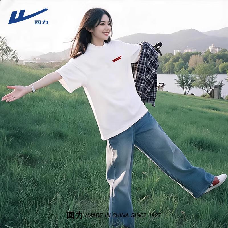 

Warrior Women s 2025 Summer Retro Loose Fit Pure Cotton T-Shirt 2XL