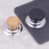 2*Universal Pot Lib Knobs Caps Wooden Heat-Resistant Cooking Pan Lid Covers Replacement Lifting Handle Kitchen Cookware Handgrip