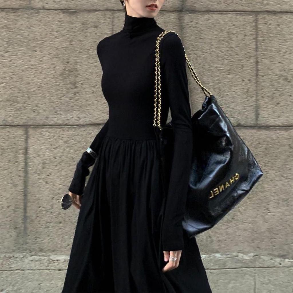 2023 Audrey Hepburn-Inspired Korean Style Slimming Over-the-Knee Spring Dress for Women