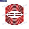 For ZX-10RR ZX10RR ZX 10RR Motorcycle Accessories Sticker 17 Inch Front Rear Wheel Hub Decal Reflective Decoration Rim Stickers