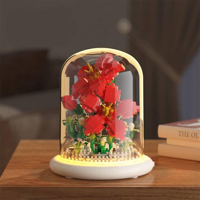Puzzle Educational Building Blocks Flower Sunflower Jasmine Children Toys Model