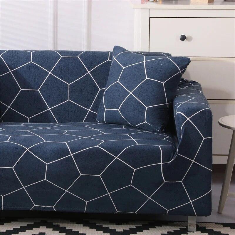 Geometrischer elastischer Sofabezug für Wohnzimmer, Couchbezug, hochelastischer Sofabezug, Möbelschutz, alle Bezüge, Heimdekoration