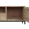 Tropical Style TV Cabinet In Wood and Metal - White - 140 Cm