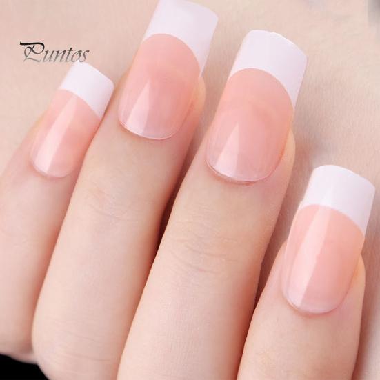 1 boîte de faux ongles de Style français classique, couleur contrastée, réutilisable, décoration de manucure, Nail Art, bord plat brillant, à pression
