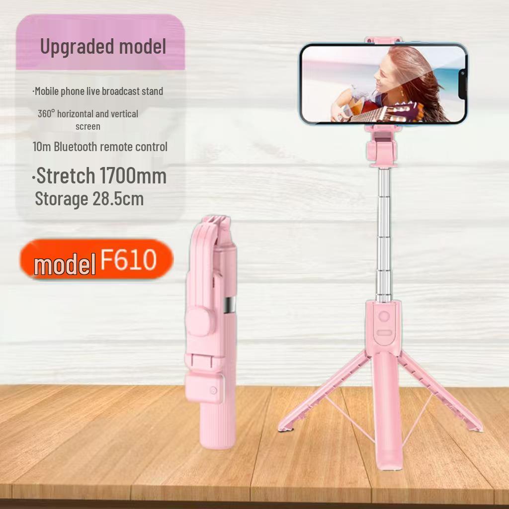 Mini Portable Bluetooth Selfie Stick & Tripod with Remote Control for Live Streaming and Phone Holder