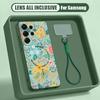 Floral Pattern Case For Samsung S26 S25 Ultra S24 S23 FE S22 A15 A16 A17 A35 A36 A37 A54 A55 A56 A57 5G Hybrid Magnetic Matte Cover