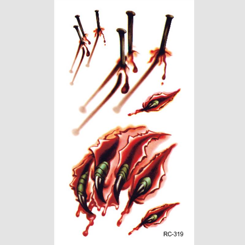 Halloween Temporary Horror Surgery Wound Scar Tattoo Stickers