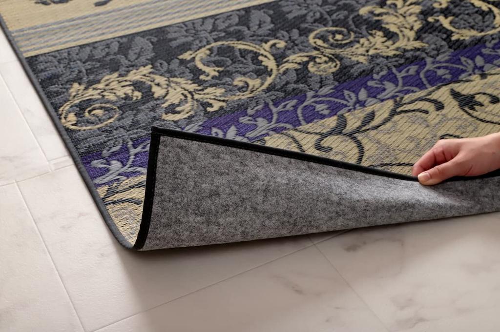 Ikehiko Igusa Rug Carpet Mat DX Viola Purple 191 x 191 cm Square Made in Japan Elegance Backing Cushioning Approx. Year-round Non-slip #8260019