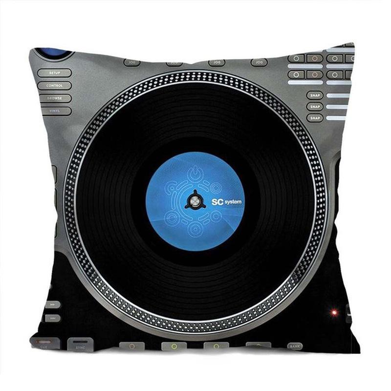 Home Decor DJ Music Pillow Cover Home Bedroom Hotel Car Seat Upholstery Cushion Cover