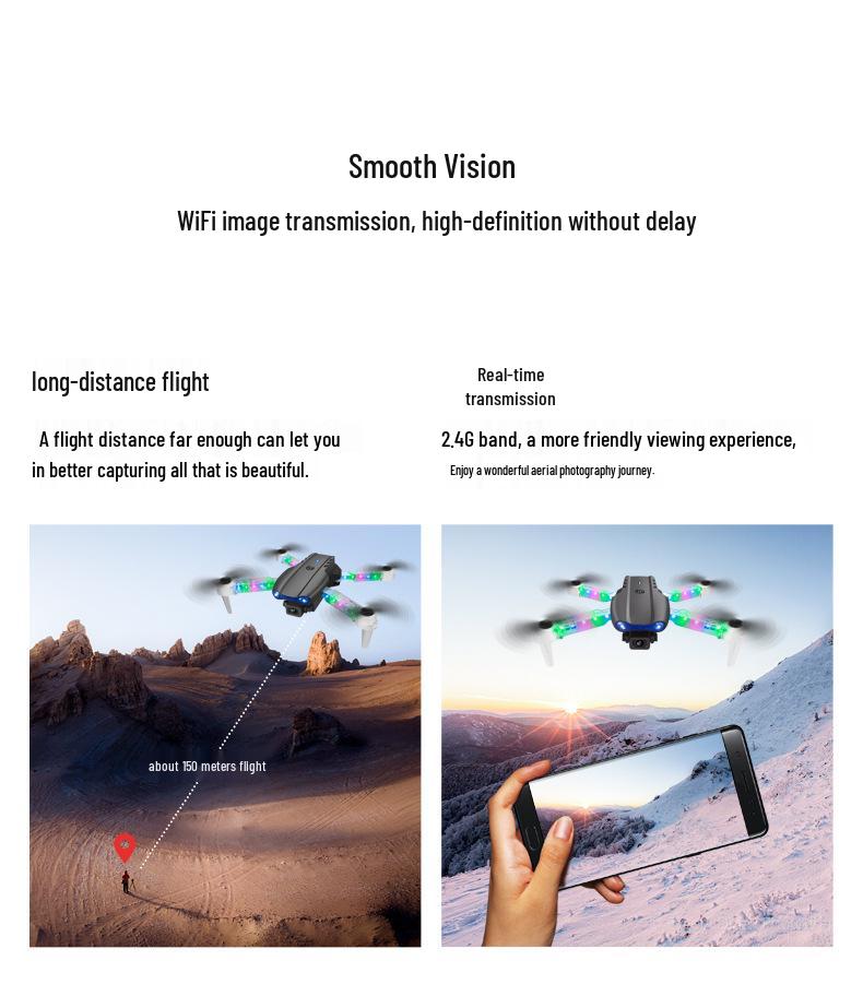 E88D Foldable Drone with Lights & Remote Control - E99D Kids' Aerial Photography Toy Aircraft