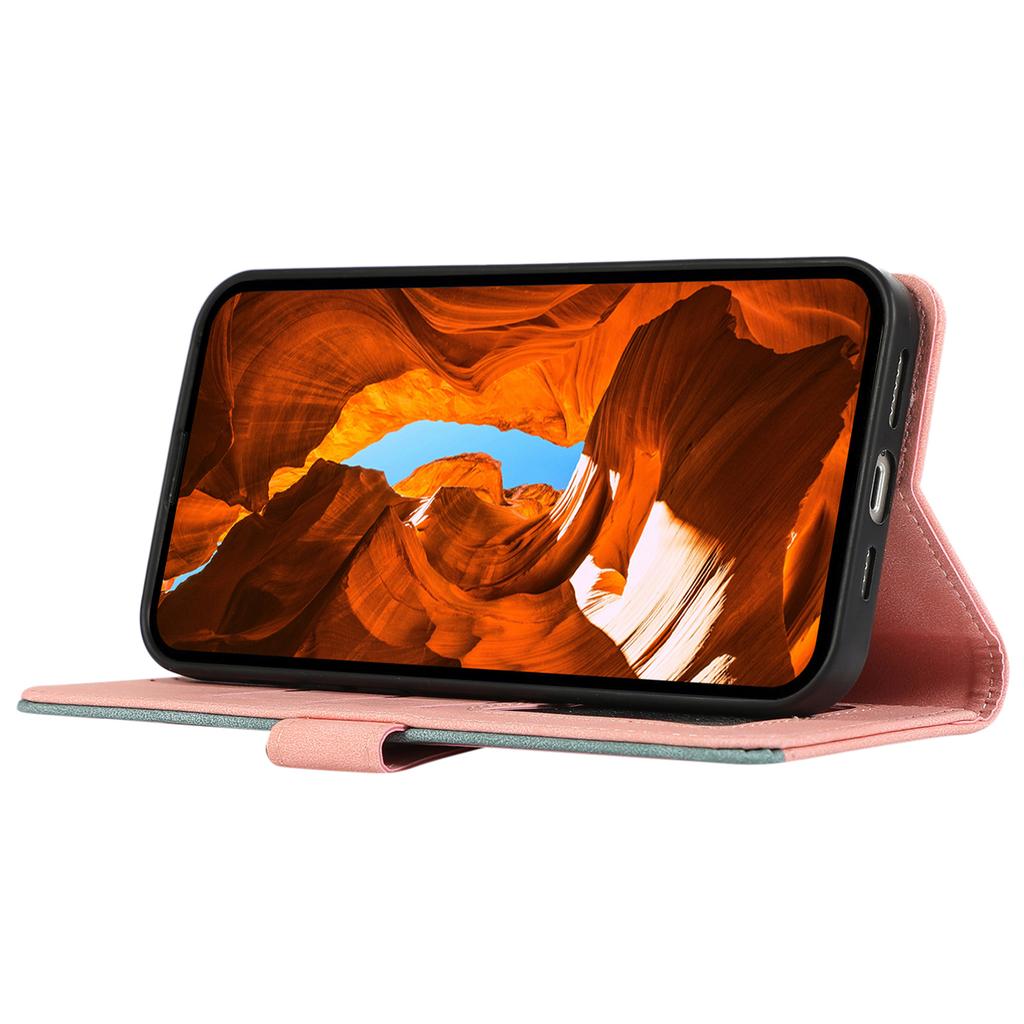 ABEEL For Samsung Galaxy S25 Ultra Case Color Splicing Leather Flip Phone Cover RFID Blocking