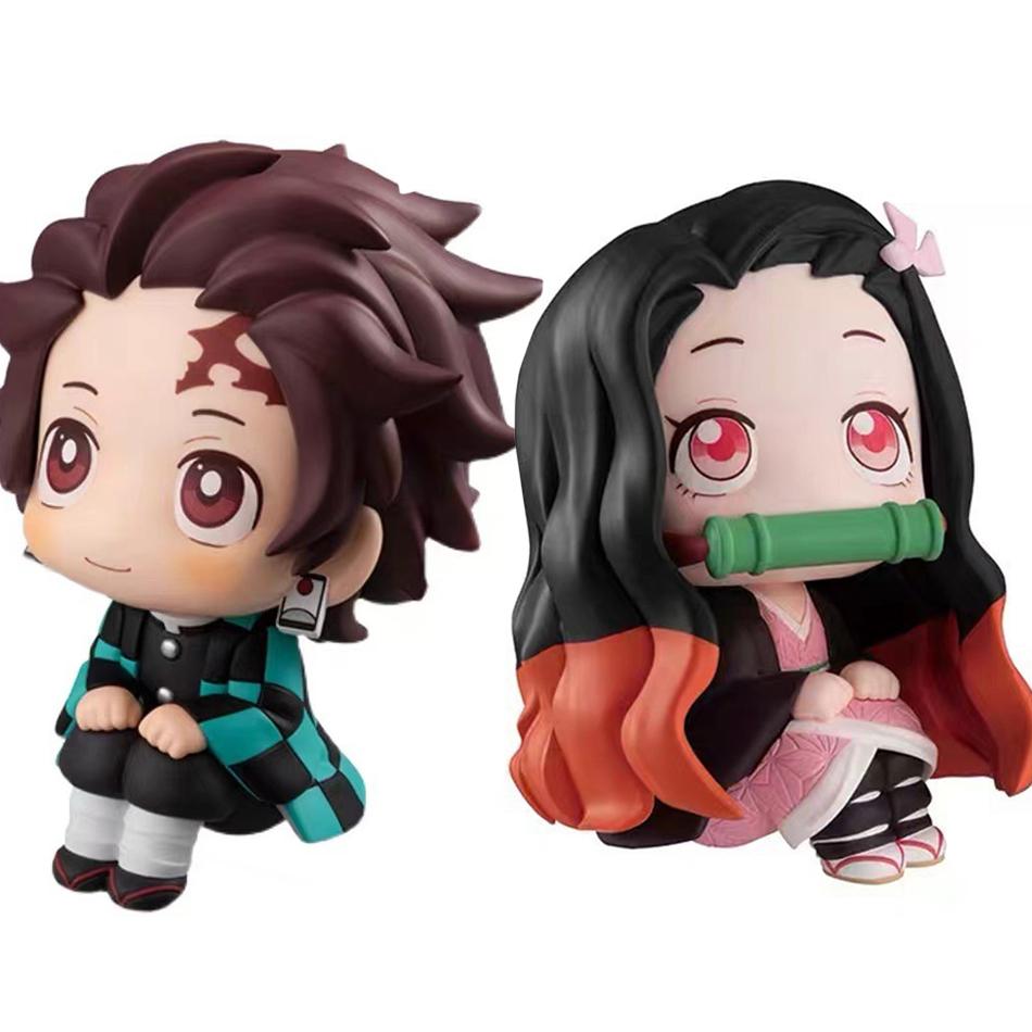 Anime 9CM Demon Slayer Kamado Mi Dou Zi Figure Cute Car Ornament  PVC Action Model Toys Kids Christmas Holiday Gifts In Stock