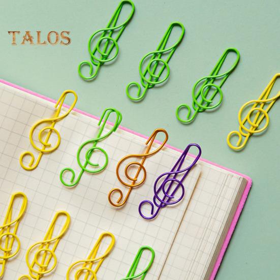 100Pcs Music Note Paper Clips Treble Clef Design Strong Clamping Force Music Page Holders Office School Supplies