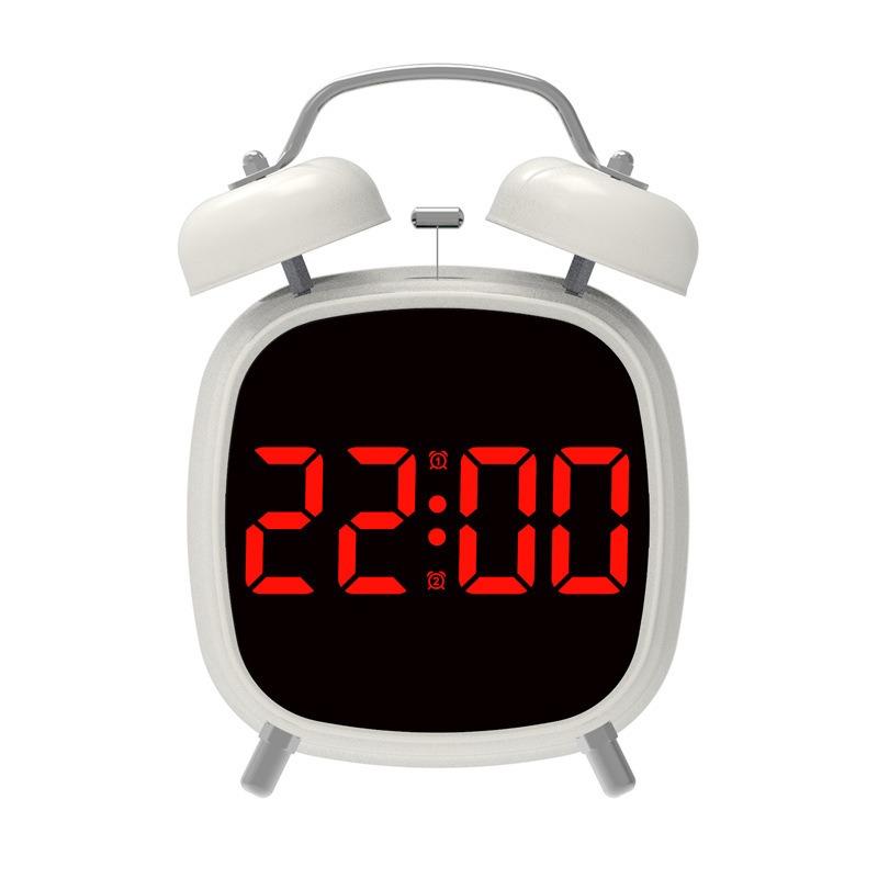 New Alarm Concise And Practic Clock Double Bell Super Loud for Heavy Sleepet Mode 12/24H Night Anti-disturb Table LED Clock