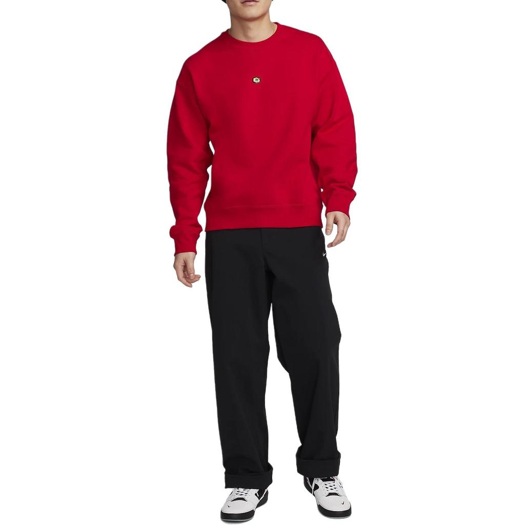 Nike Sweatshirts Herren Rot Rundhals Mäßig Regulär FN2550-657