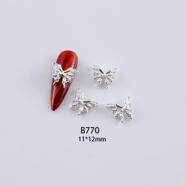 3D Alloy Hollow Butterfly Nail Art Jewelry