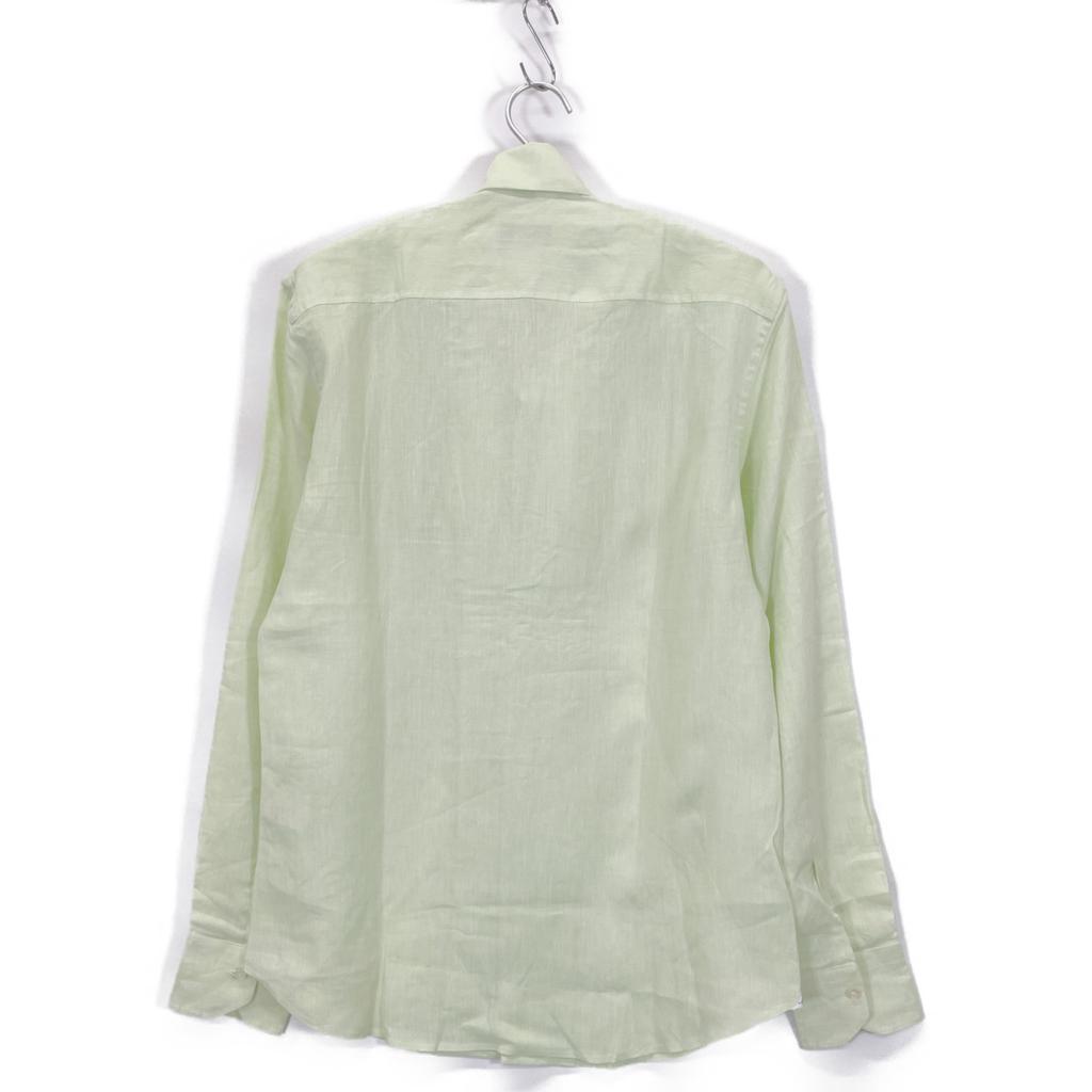 Massimo d'Augusto Lime Green MAX6 100% Linen One-Piece Button-Down Shirt Tops M Lime greenUsed