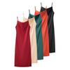 2025 Spring Women's Satin Casual Loose Mid-Length Camisole Dress