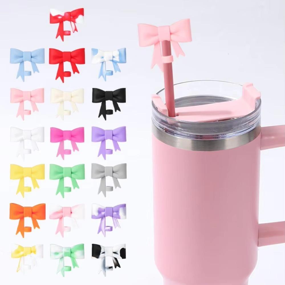 

5pcs 10mm Silicone Bow Straw Cap Dust Proof Drinking Dust Plugs For Stanley Cup Accessories Style 12