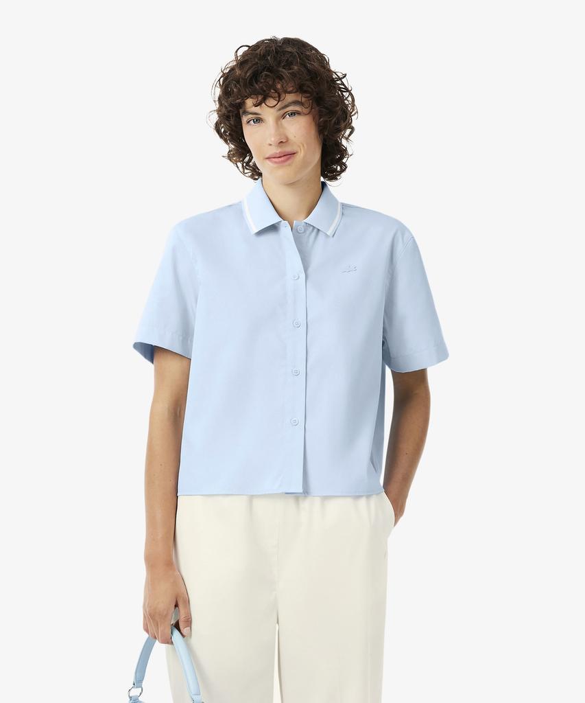 LACOSTE Women'S Collared Short Sleeve Shirt Cf8478-56N T01