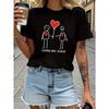 WomensLoving You Always Graphic Printed TShirt Comfort Fit Short Sleeve Casual Top with Heart Balloon Design Clothing