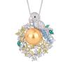 Fritillary Pearl Necklace Cockatoo 925 Silver Necklace Light Luxury Vintage Zircon Pendant