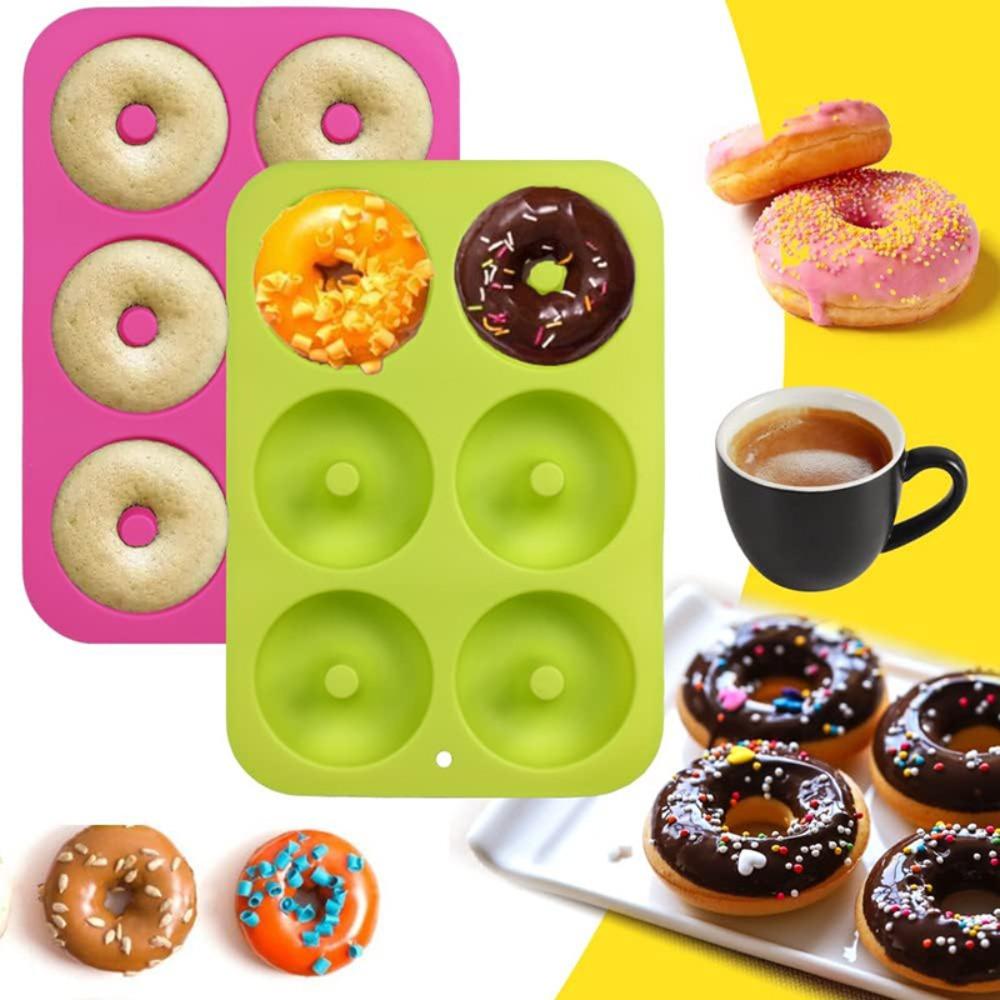 3PCS Soft Doughnut Mold Silicone Bread Mold Household Dessert Mold  Bakery