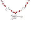 Cool Punk Guitar Pendant Necklace Hollow Star Rainbow Rhinestone Choker Collarbone Necklace Hip Hop Jewelry Y2K Choker