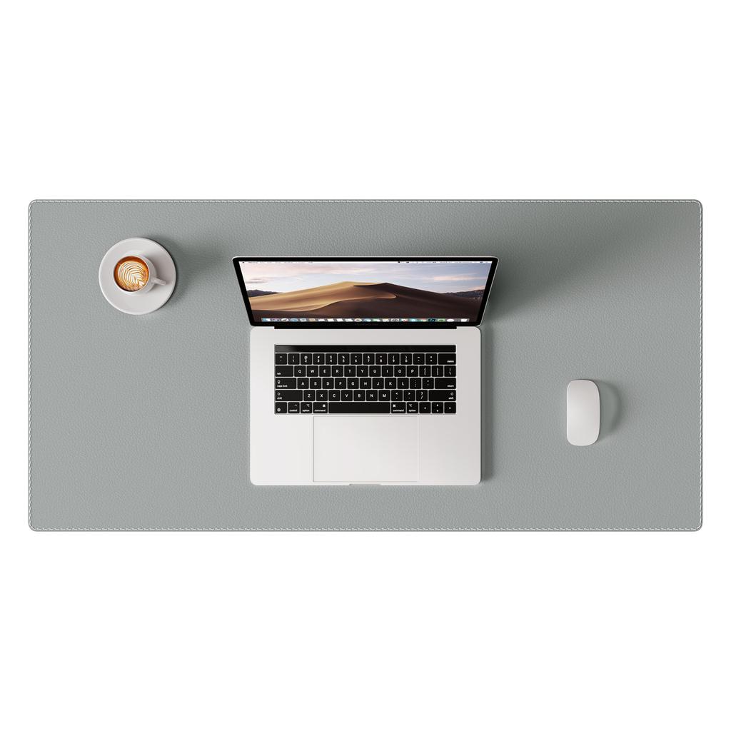 Desk Pad Protector, Mouse Pad, Desk Mat, Non-Slip with Stitched Edges PU Leather Desk Blotter for Home School
