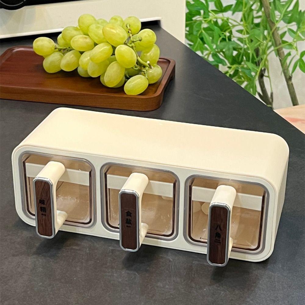 Sealed Spice Storage Rack No Punch Spice Storage Container  Kitchen Accessories