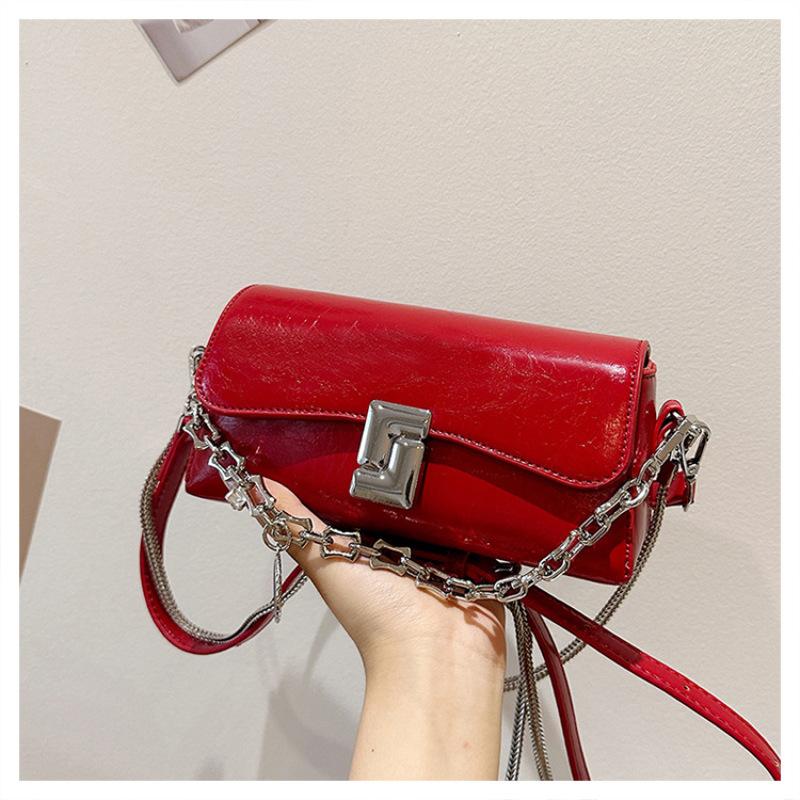 Tooxika Personalized Lock Chain Bag Women's Bag New Fashion Shoulder Bag Simple Messenger Bag