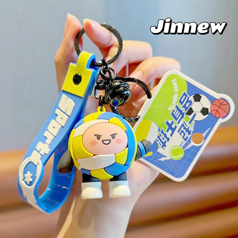 And Colorful Fun Cartoon Resin Keychain Sports Ball Keyring Accessory For Ages All