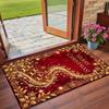 Christmas Printed Square Area Rug Soft Non Slip Floor Carpet For Bedroom Holiday Gift
