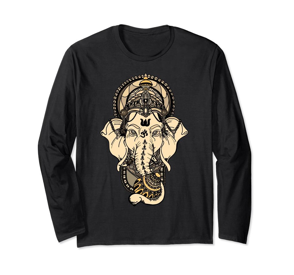 Ganesha Hindu God Hindu Yoga India Bali Lover Yogi Gift Long Sleeve T-Shirt
