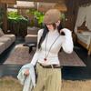 T-shirt Invernale da Donna Grigia a Collo Alto Slim-Fit Manica Lunga - Stile Trendy 2026