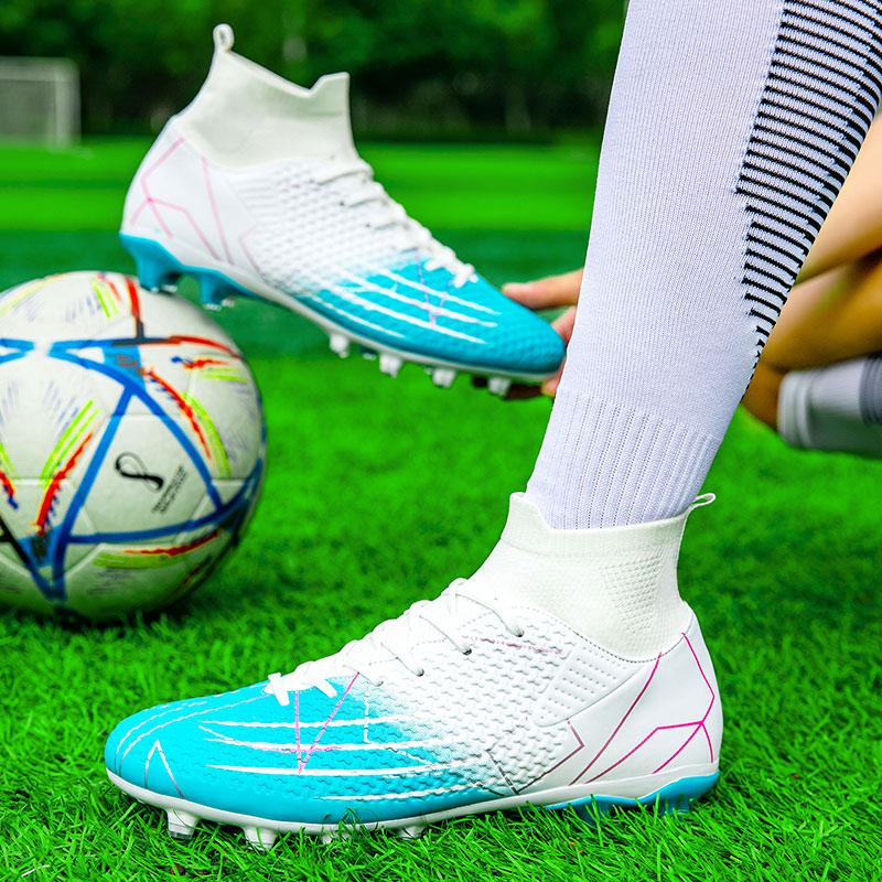 35-47 Men's Large-scale Football Shoes Long Nail Anti-slip and Wear-resistant TPR Artificial Corthiro Outdoor Youth Football Shoes