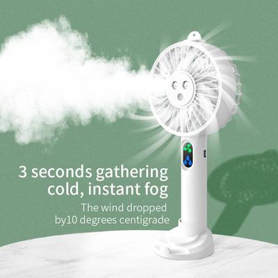 Portable Double Nozzle USB Handheld Fan with Humidifying Spray