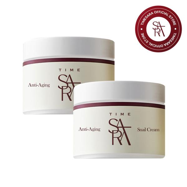 [1+1] TIME SARA Anti-Aging Snail Nourishing Cream 100ml TIME SARA Snail Cream 100ml x 2