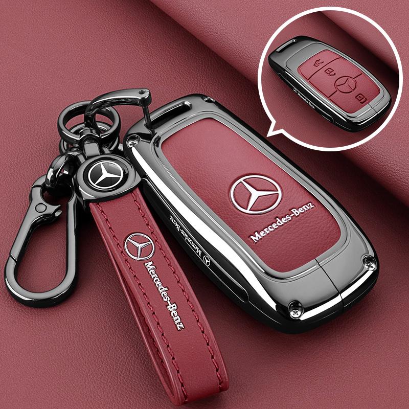 OQA4   Car Key Case Cover For Mercedes Benz C E S Class GLC CLE EQE W206 W214 W223 S350 S400 S450 E300 Keychain Fob